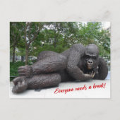 Koning Nyani pauzeert. NYC - H briefkaart (Voorkant)