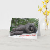 Koning Nyani pauzeert. NYC - H-kaart Kaart (Gele Bloem)