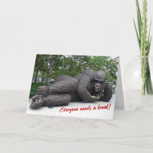 Koning Nyani pauzeert. NYC - H-kaart Kaart (Voorkant)