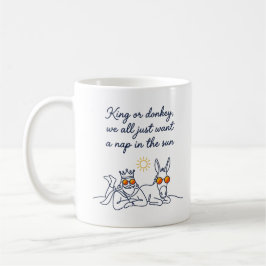 Koning of Ezel Zonnebad nemen Koffiemok