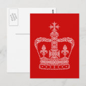 Koning of Koningin Kroon Briefkaart (Voorkant / Achterkant)