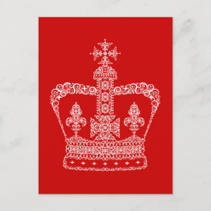 Koning of Koningin Kroon Briefkaart