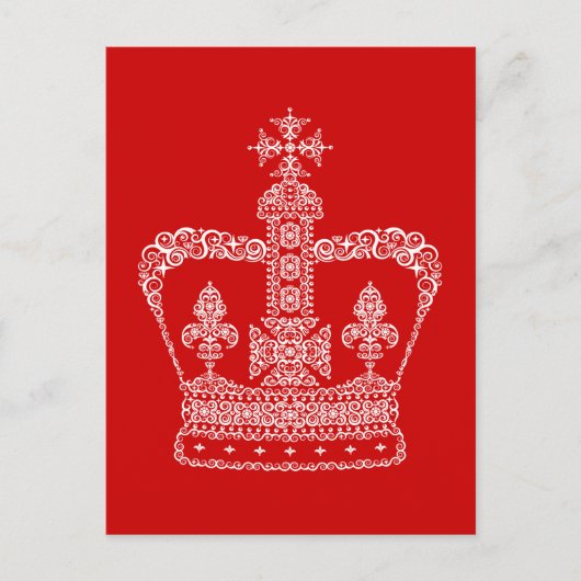 Koning of Koningin Kroon Briefkaart (Voorkant)