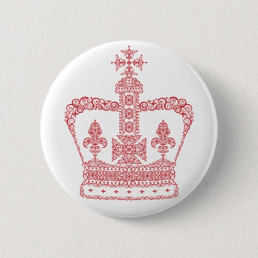 Koning of Koningin Kroon Ronde Button 5,7 Cm (Voorkant)