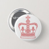 Koning of Koningin Kroon Ronde Button 5,7 Cm (Voorkant /achterkant)