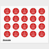 Koning of Koningin Kroon Ronde Sticker (Vel)