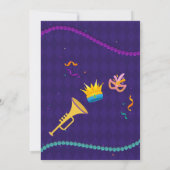 Koning of koningin Mardi Gras Kaart (Achterkant)