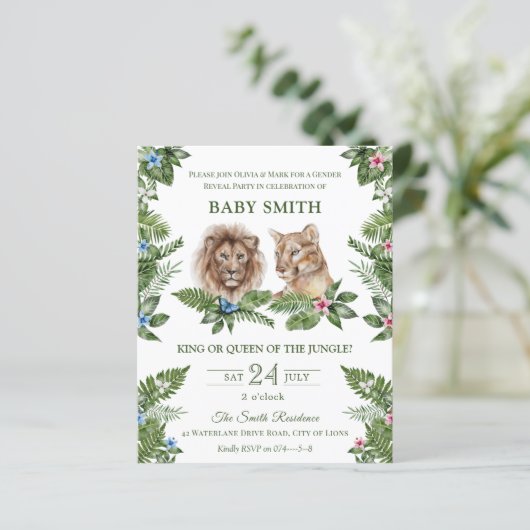 Koning of koningin Oerwoud Lions Baby (Staand voorkant)