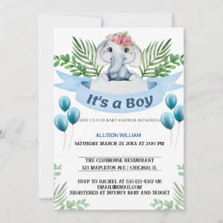 Koning Olifant Kroonprins Feest Kaart