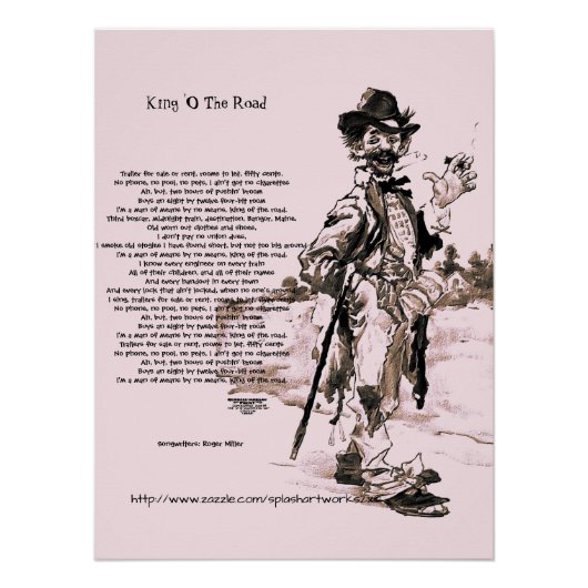 "Koning op de weg" Perfect Poster (Voorkant)