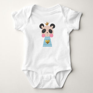 Koning Panda Baby Jersey Bodypakje Romper