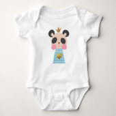 Koning Panda Baby Jersey Bodysuit (Voorkant)