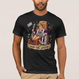 Koning Papa Legende Vaderdag Koninklijke Troon Cad T-shirt