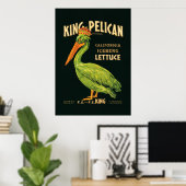 Koning Pelikaan Ijsbergsla Poster (Thuiskantoor)