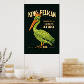 Koning Pelikaan Ijsbergsla Poster (Keuken)