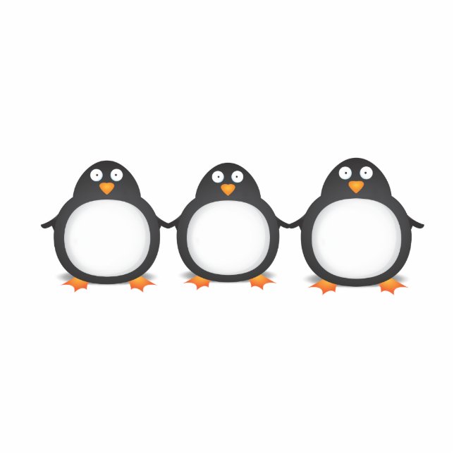 Koning Penguin Fotobeeldje Sleutelhanger (Voorkant)