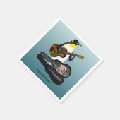 Koning pinguïn busking servet (Hoek)