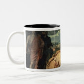 Koning Priam smeekt Achilles om terug te keren Tweekleurige Koffiemok (Links)