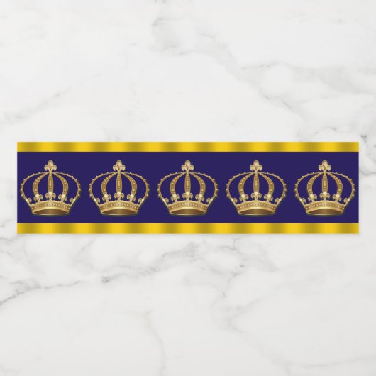 Koning Prins Kroon Waterfleslabels Waterfles Etiket (Enkel label)
