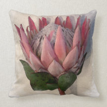 Koning Protea aquarelpapier Kussen