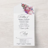 Koning Protea Bloemen Boho Bruiloft All In One Uitnodiging (Binnen)