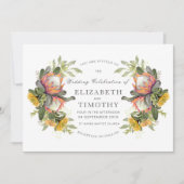 Koning Protea Boeket Bruiloft Uitnodiging (Voorkant)