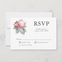 Koning Protea Botanische Bruiloft RSVP