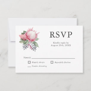Koning Protea Botanische Bruiloft RSVP