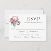 Koning Protea Botanische Bruiloft RSVP Entree Keuz (Voorkant)