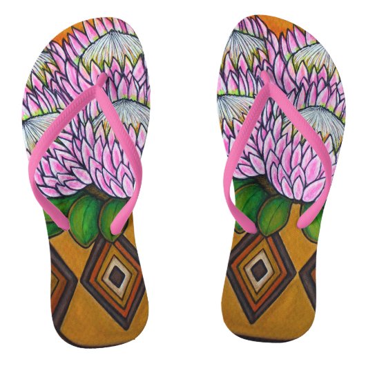 Koning Protea Custom Volwassen, Slanke bandjes Teenslippers (Voetbed)