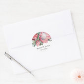 Koning Protea Gepersonaliseerde Botanische Envelop Ronde Sticker (Envelop)