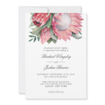 Koning Protea Waterverf Floral Wedding