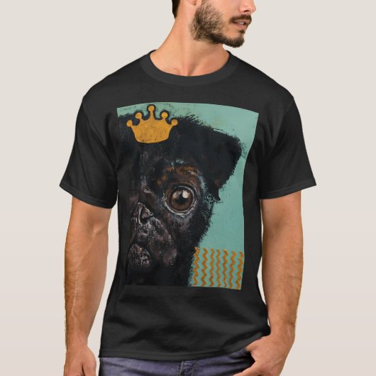 Koning Pug T-shirt (Voorkant)