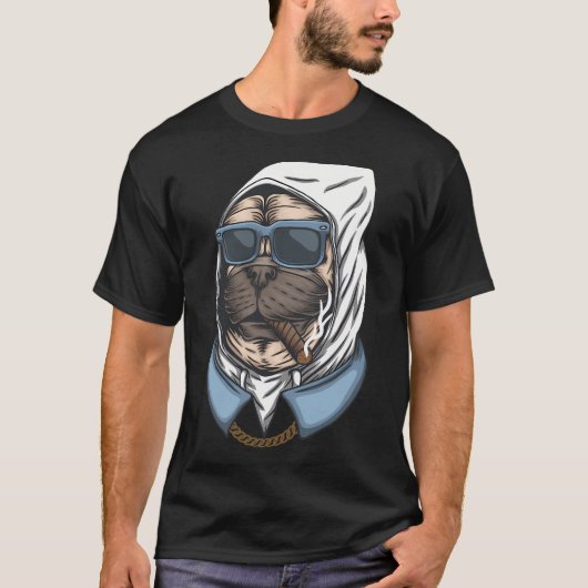 Koning Pug T-shirt (Voorkant)