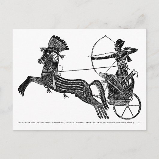 Koning Ramesses II  Egyptische Art Kaart! Briefkaart (Voorkant)