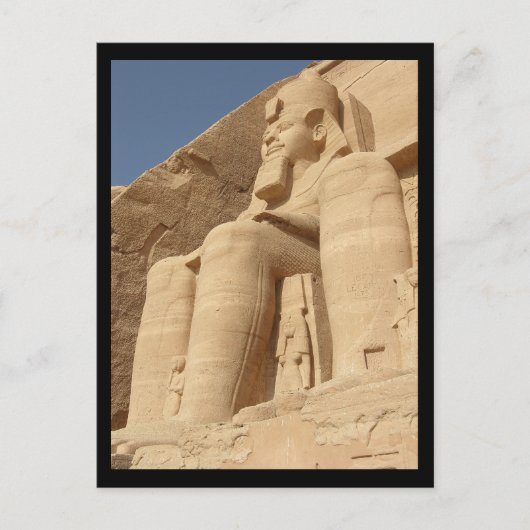koning Ramses Abu Simbel Egypte Briefkaart (Voorkant)