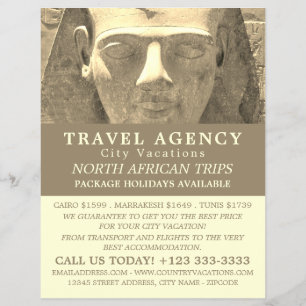 Koning Ramses II, reisbureau Advert. Flyer