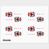KONING RECHTHOEKIGE STICKER (Vel)