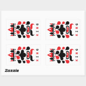 KONING RECHTHOEKIGE STICKER (Vel)