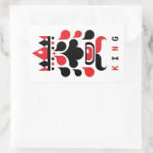 KONING RECHTHOEKIGE STICKER (Tas)