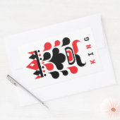 KONING RECHTHOEKIGE STICKER (Envelop)