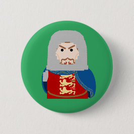 Koning Richard I (het Lionhart) van Engeland Ronde Button 5,7 Cm