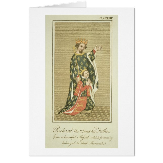 Koning Richard II (1367-1400) met zijn vader Edwar (Voorkant)