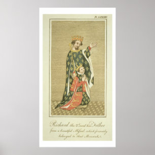 Koning Richard II (1367-1400) met zijn vader Edwar Poster
