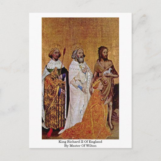 koning Richard ii van engeland , meester van Wilto Briefkaart (Voorkant)