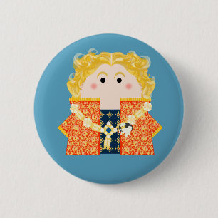 Koning Richard II van Engeland Ronde Button 5,7 Cm