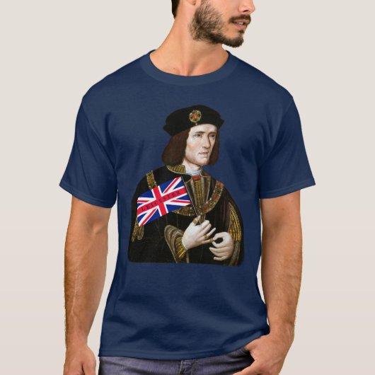 Koning Richard III houdt van Leicester - Union Jac T-shirt (Voorkant)
