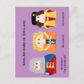 Koning Richard of England briefkaart (Voorkant)
