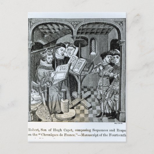 Koning Robert II zoon van Hugh Capet Briefkaart (Voorkant)