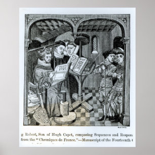 Koning Robert II zoon van Hugh Capet Poster